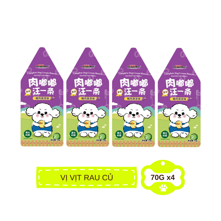 Pate Sốt Kem DoggyMan Cho Chó, Gói 70g, Có Mix Vị