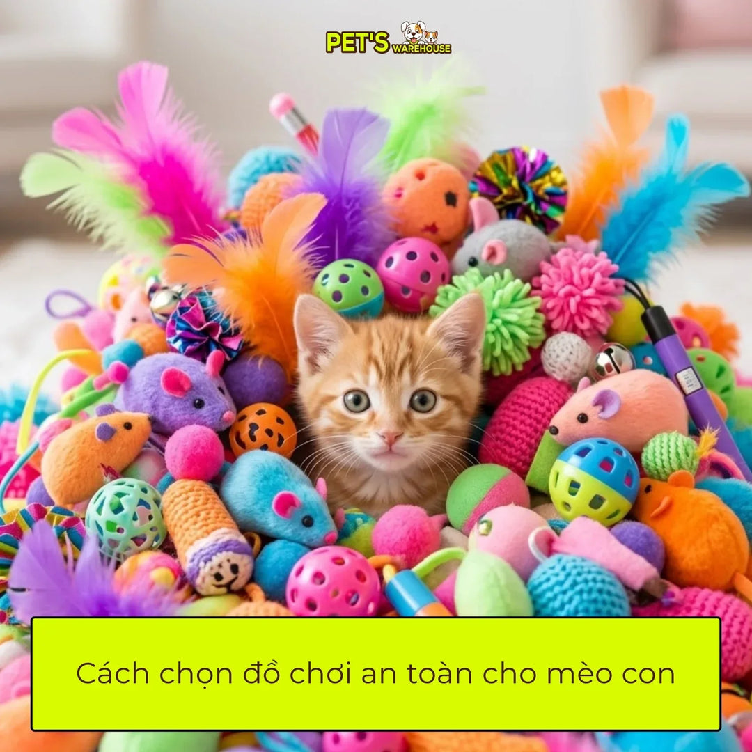 Cách chọn đồ chơi an toàn cho mèo con