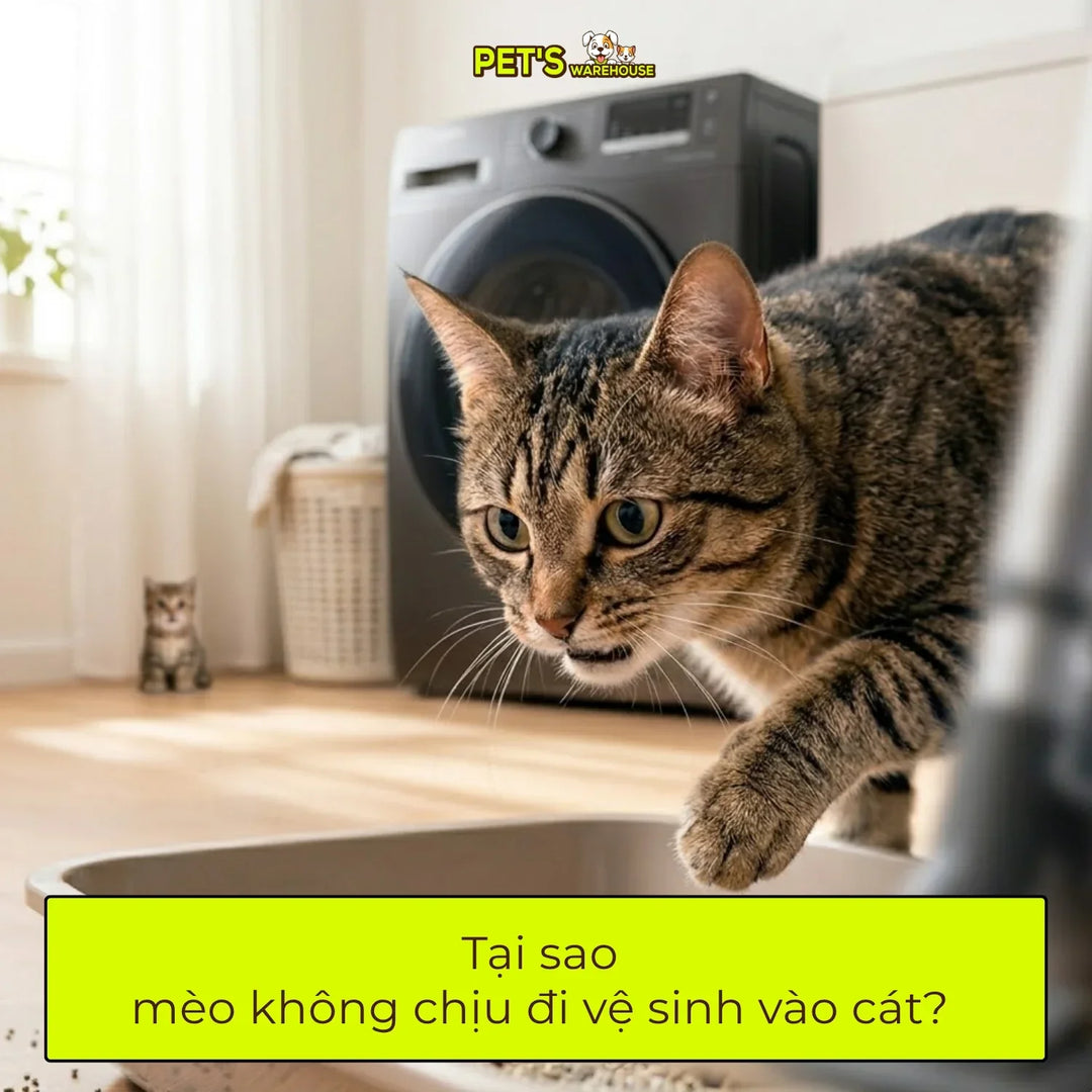 Tại sao mèo không chịu đi vệ sinh vào cát?