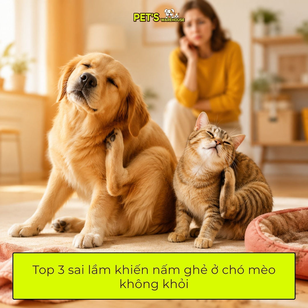 Top 3 sai lầm khiến nấm ghẻ ở chó mèo không khỏi