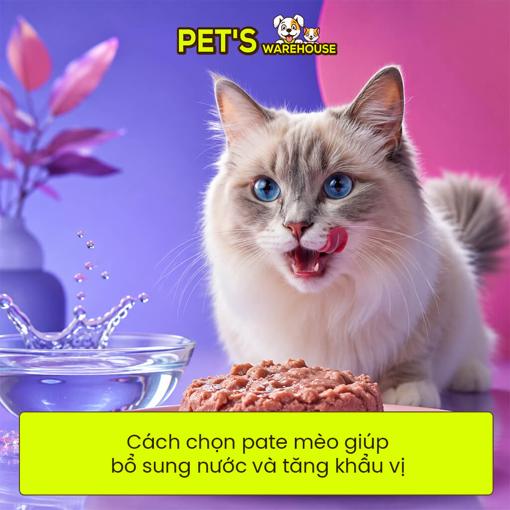 Cách chọn pate mèo giúp bổ sung nước và tăng khẩu vị