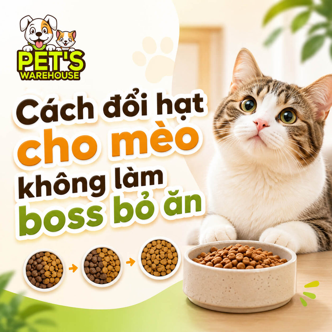 Cách đổi hạt cho mèo không làm boss bỏ ăn