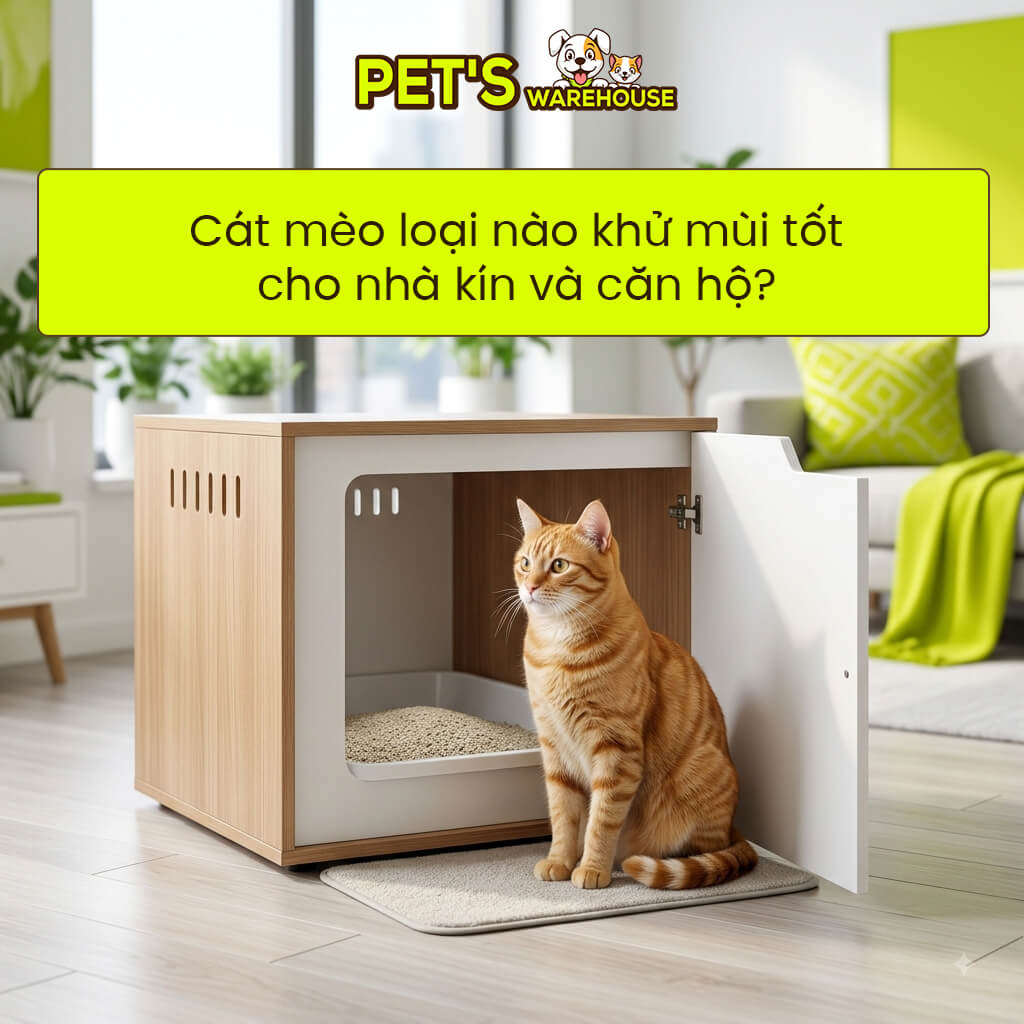 Cát mèo loại nào khử mùi tốt cho nhà kín và căn hộ?