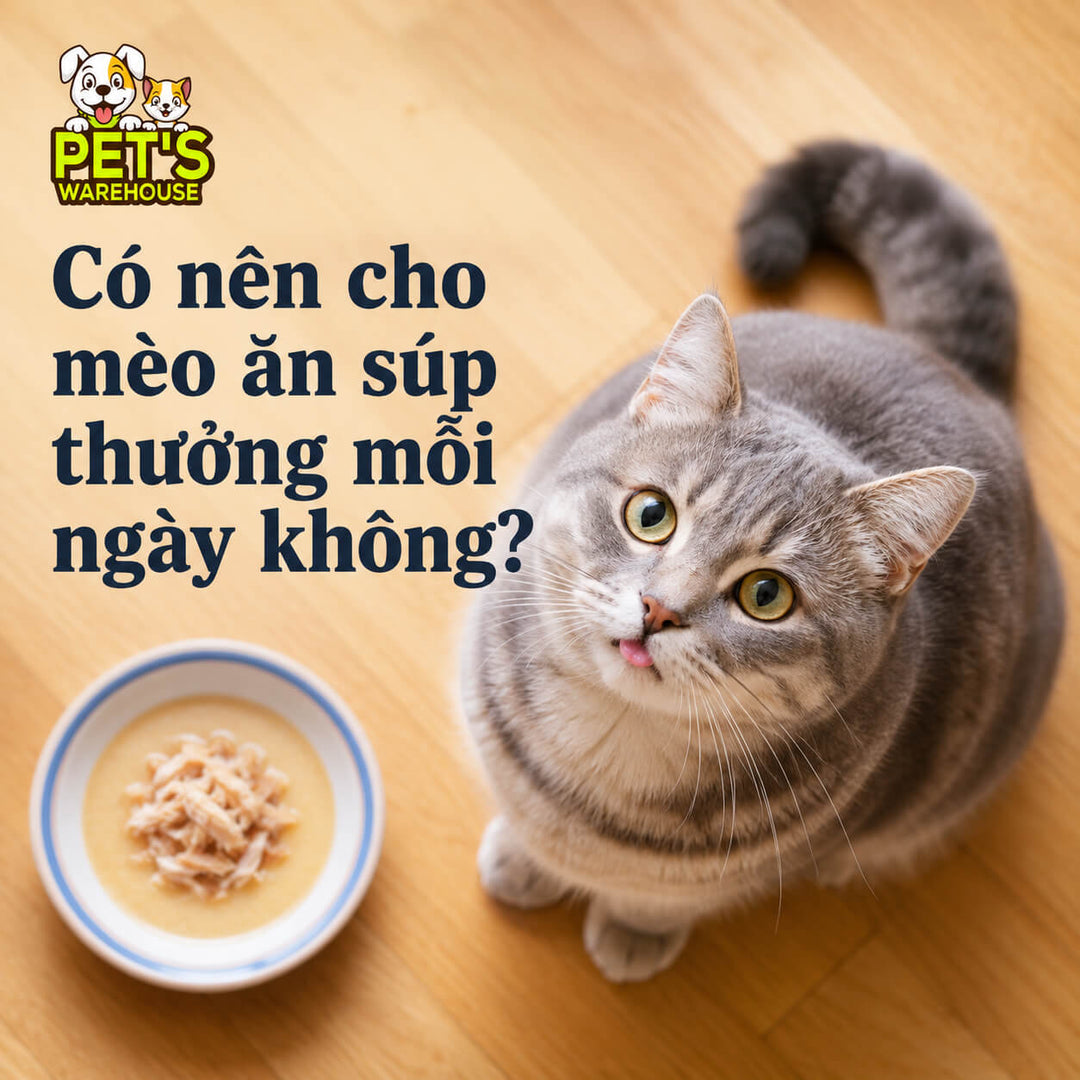 Có nên cho mèo ăn súp thưởng mỗi ngày không?