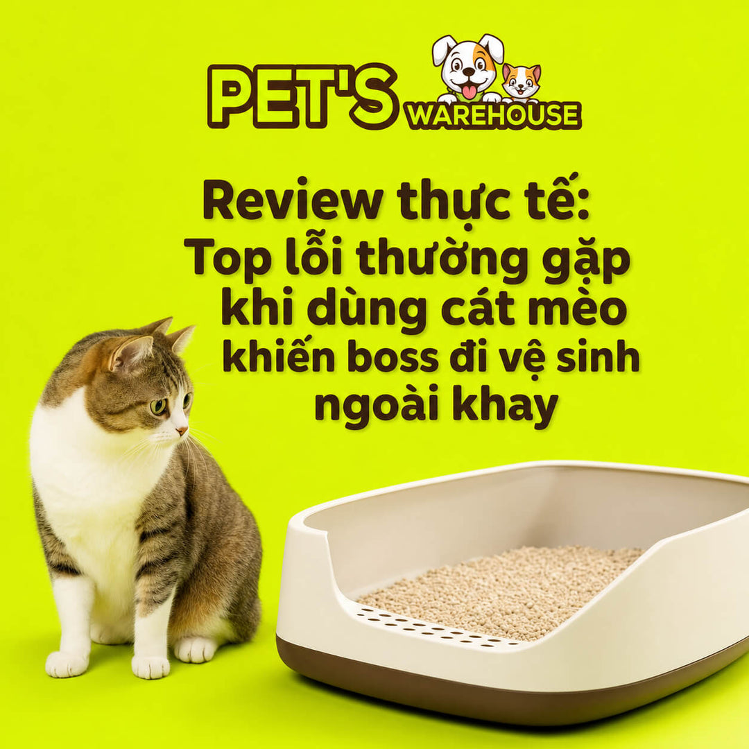 Review thực tế: Top lỗi thường gặp khi dùng cát mèo khiến boss đi vệ sinh ngoài khay