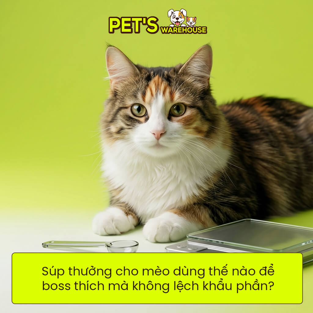 Súp thưởng cho mèo dùng thế nào để boss thích mà không lệch khẩu phần?