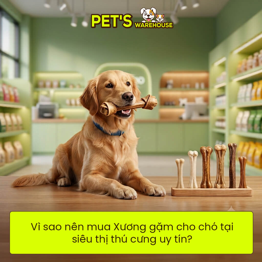 Vì sao nên mua Xương gặm cho chó tại siêu thị thú cưng uy tín?