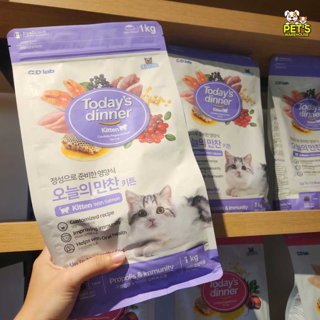 [1KG] Hạt Today's Dinner Mèo Mọi Lứa Tuổi