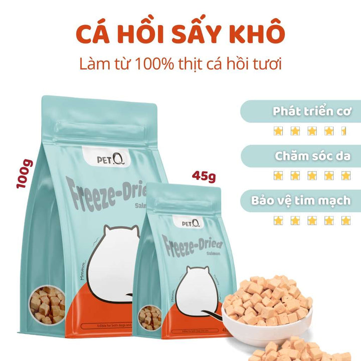 Snack Đông Khô Cho Chó Mèo PetQ, 200g