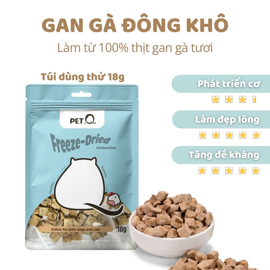 [12G-20G] Snack Đông Khô Cho Chó Mèo PetQ