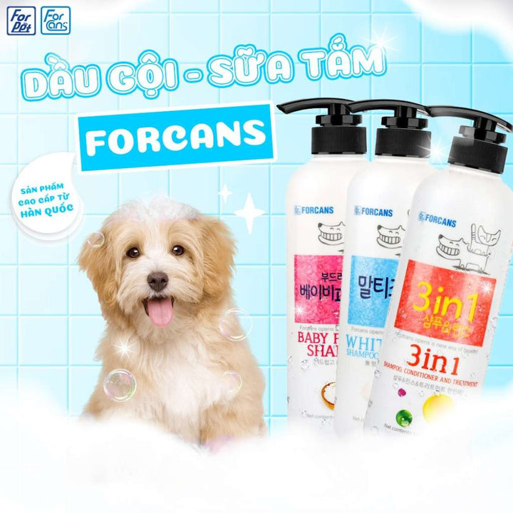 [550ML - 1L] Sữa Tắm Forcans Hàn Quốc Chó Mèo