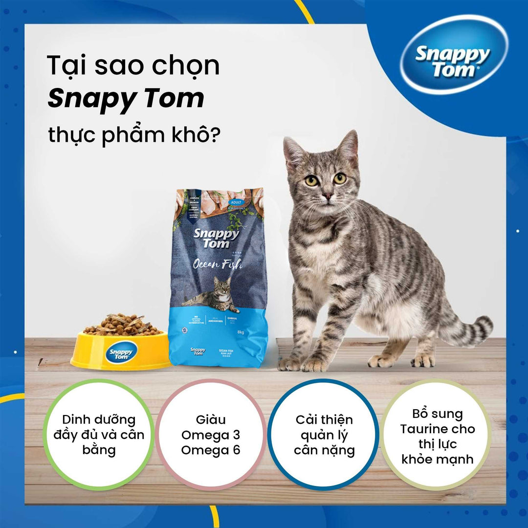 [Combo 2 - 4 túi] Hạt Snappy Tom Mèo, 1.5KG