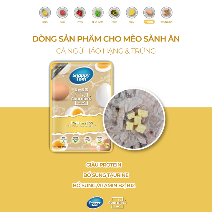 Pate Snappy Tom Trái Cây Mèo Gói 70G