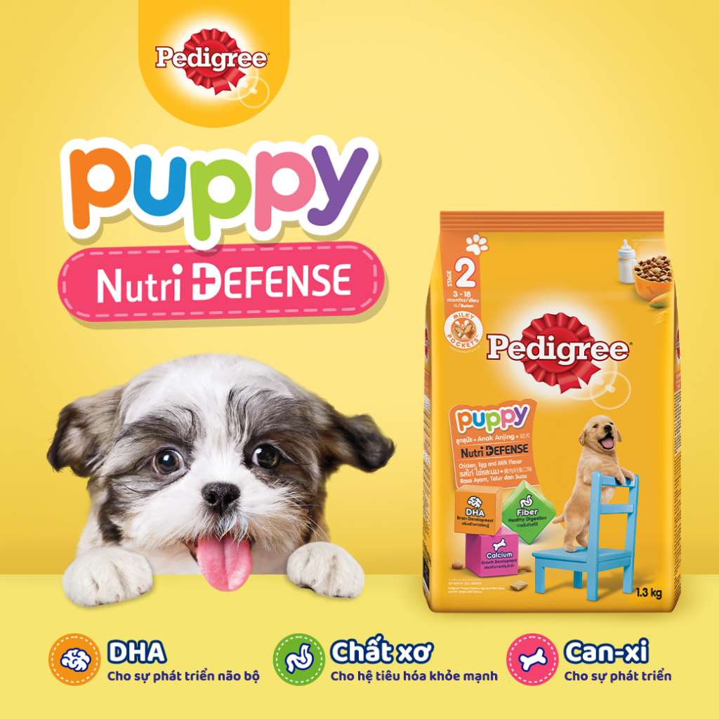 [400G - 2.7KG] Hạt Pedigree Chó Con Trứng Sữa