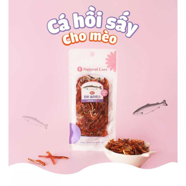 [30G] Snack Natural Core Cá Hồi Sấy Mèo Mọi Lứa Tuổi | Pet's Warehouse