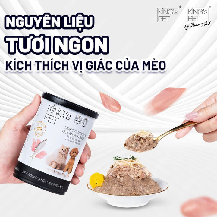 [Combo 4 lon] Pate King's Pet Chó Mèo Mọi Lứa Tuổi 380G