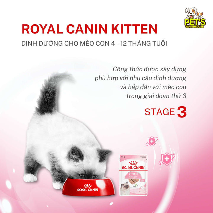[Combo 3 - 12 Gói] Pate Mèo Con Royal Canin Kitten, Gói 85g