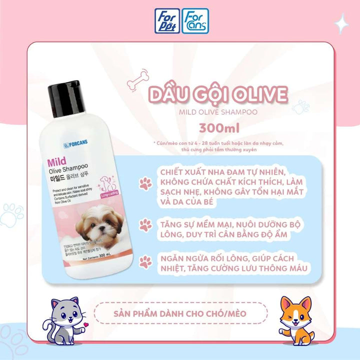 [MINI SIZE 300ML ] Sữa Tắm Forcans Hàn Quốc Chó Mèo