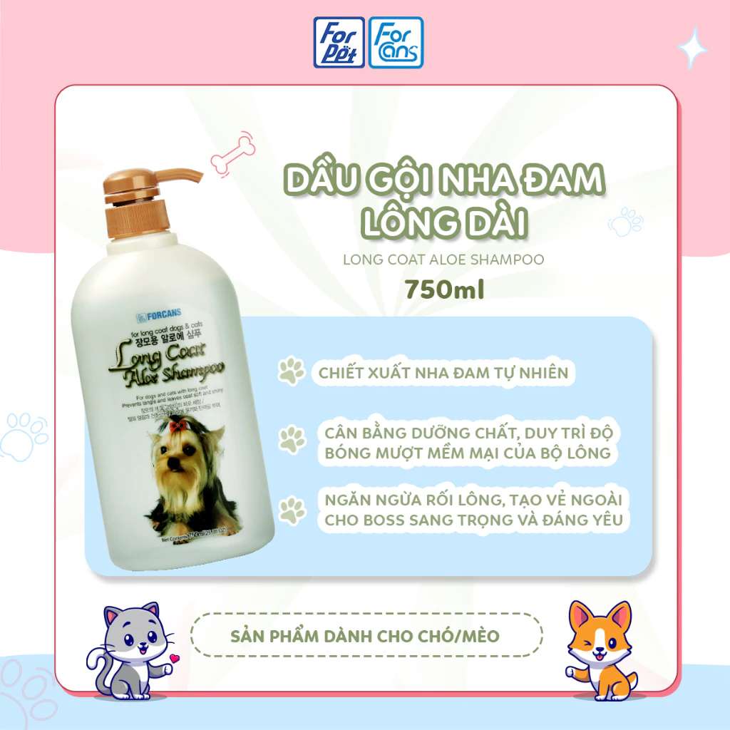 [750ML] Sữa Tắm Forcans Hàn Quốc Chó Mèo