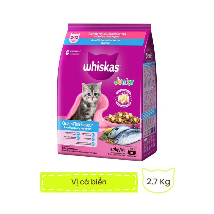 [2.7KG] Hạt Whiskas Mèo Con 2-12 Tháng