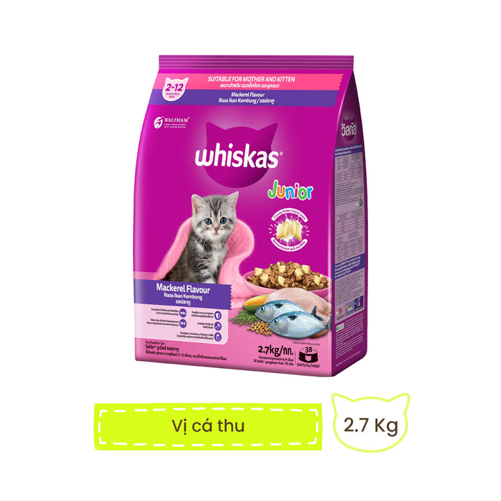 [2.7KG] Hạt Whiskas Mèo Con 2-12 Tháng