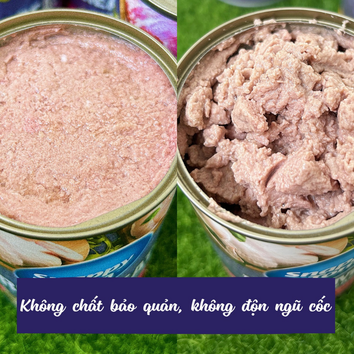 [Thùng 24 Lon] Pate Snappy Tom Real Fish Mèo Lon 400G