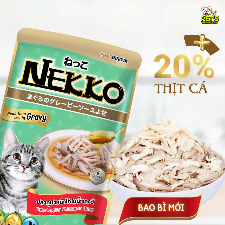 Pate mèo trưởng thành Nekko, Thái Lan, gói 70g | Pet's Warehouse