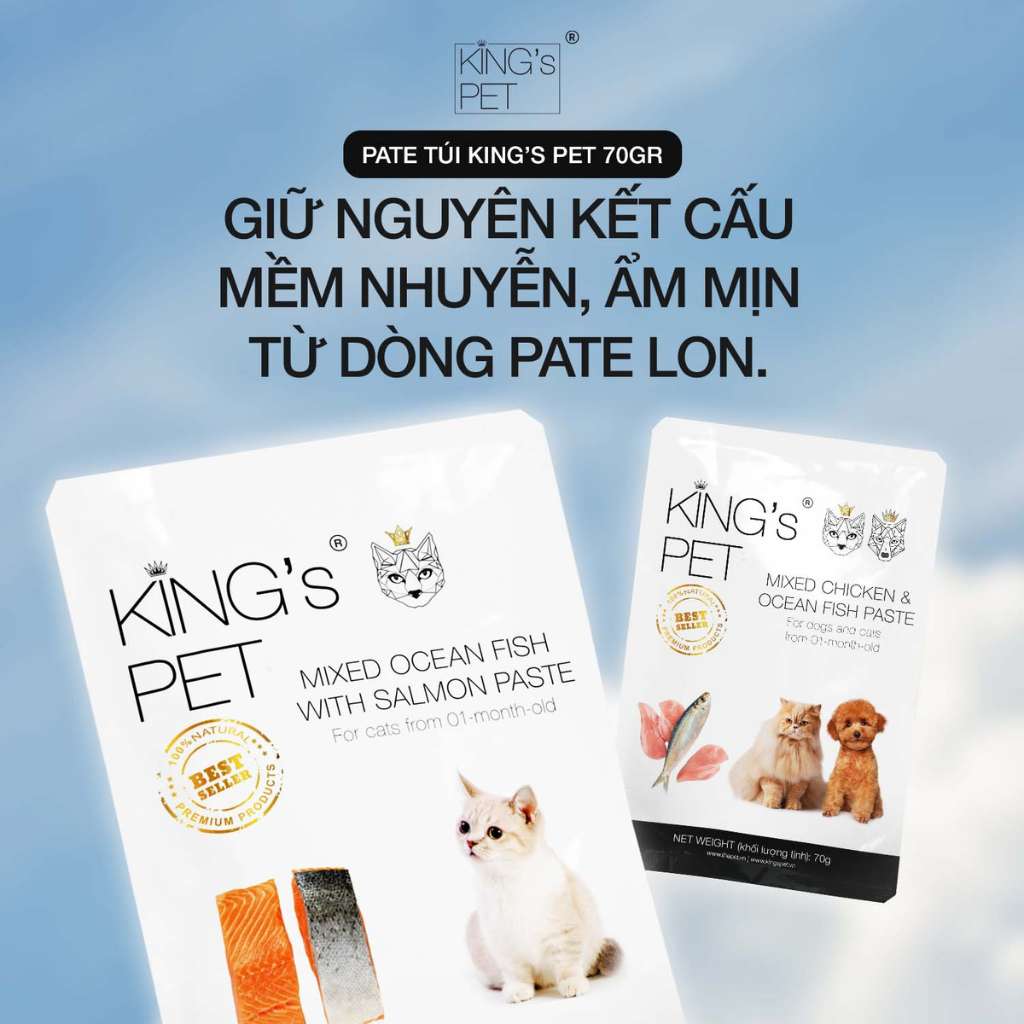 Pate King's Pet Chó Mèo Mọi Lứa Tuổi Gói 70G