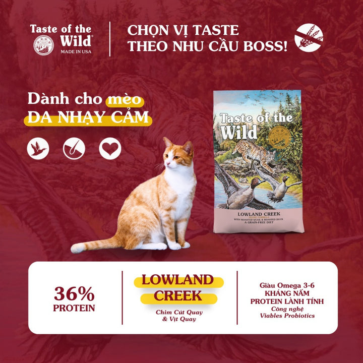 [500G - 2KG] Hạt Cho Mèo Taste of the Wild Các Loại, Chọn Vị Theo Nhu Cầu Boss