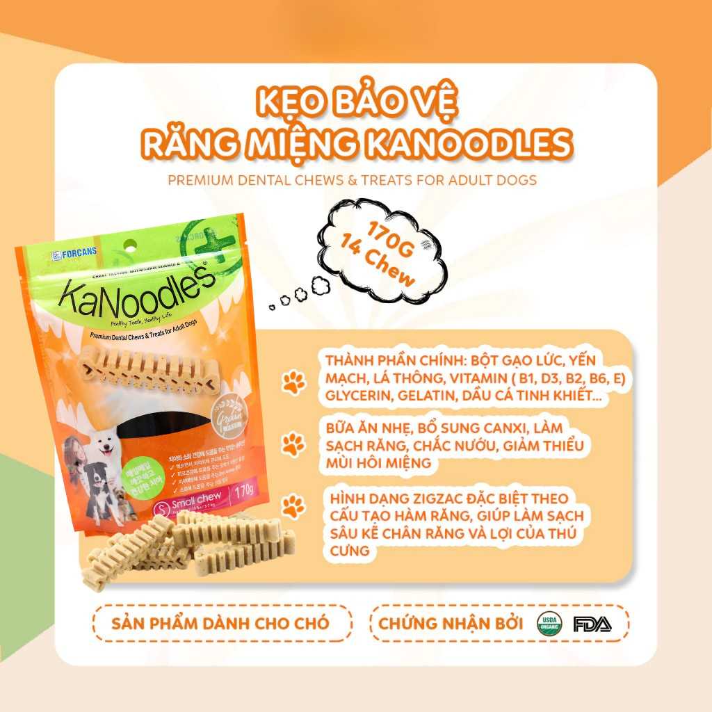 [170G] Xương Nhai Sạch Răng Kanoodle