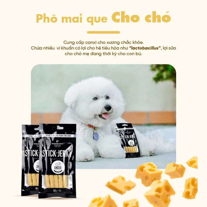 Snack Que Mềm Stick Jerky Bowwow Chó 50G