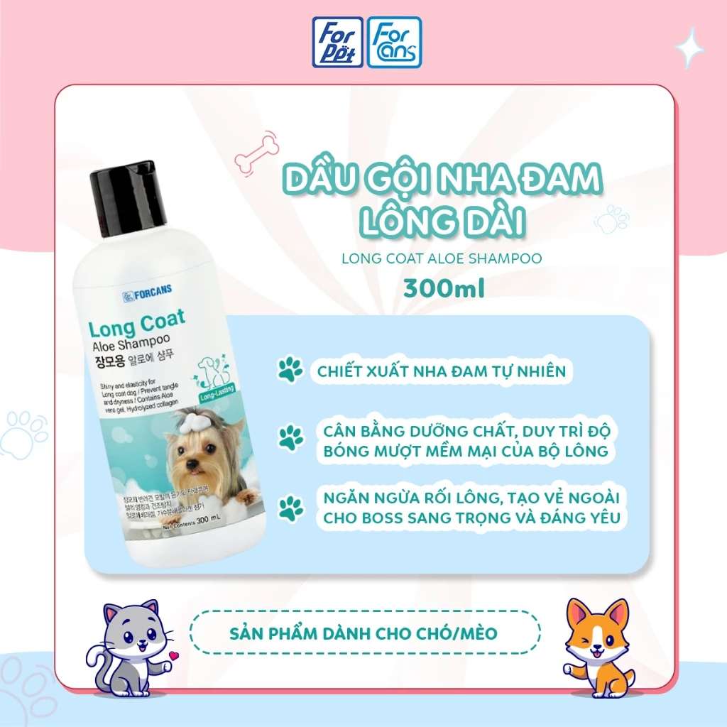 [MINI SIZE 300ML ] Sữa Tắm Forcans Hàn Quốc Chó Mèo