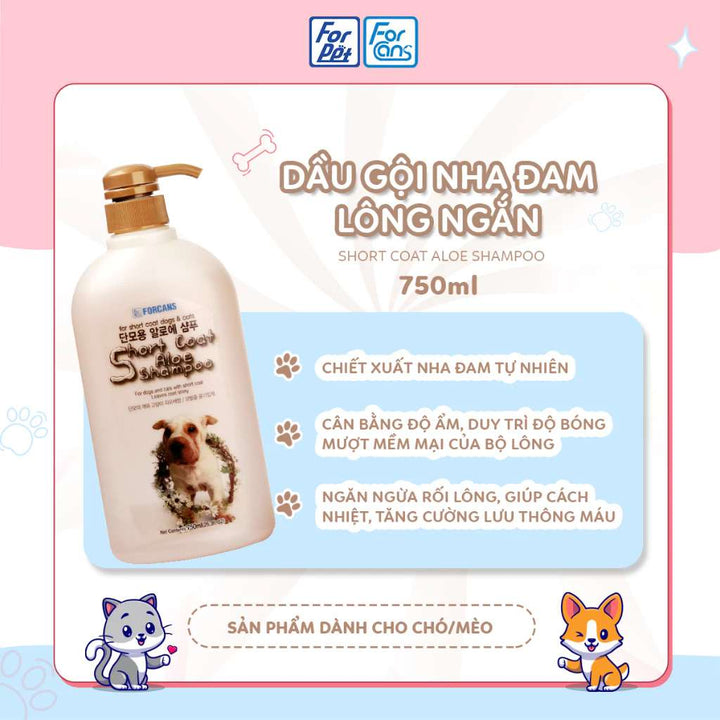 [750ML] Sữa Tắm Forcans Hàn Quốc Chó Mèo