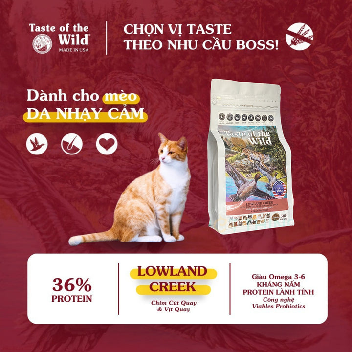 [500G] Hạt Cho Mèo Taste of the Wild Các Loại, Chọn Vị Theo Nhu Cầu Boss