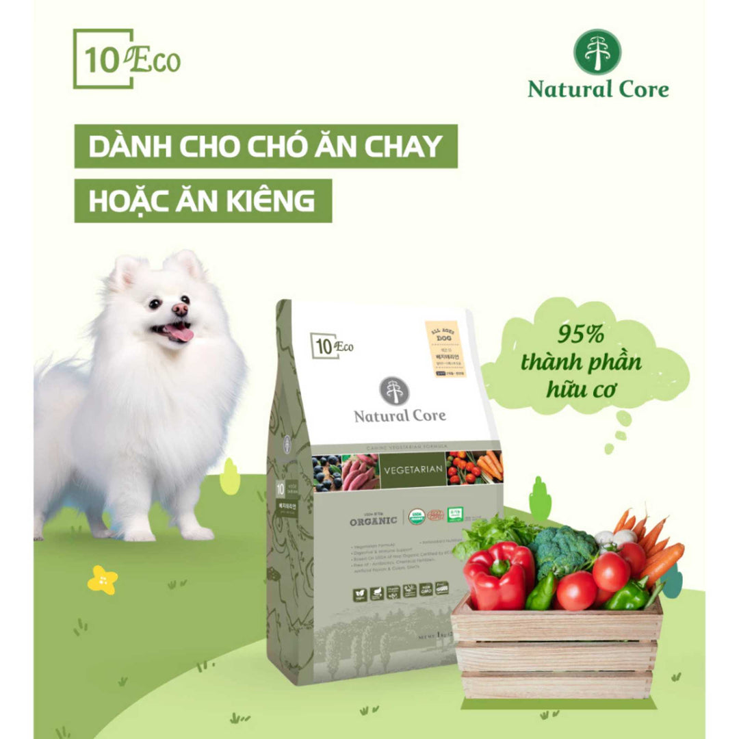 [6KG] Hạt Chay Cho Chó Natural Core ECO10, Hạt Hữu Cơ An Toàn