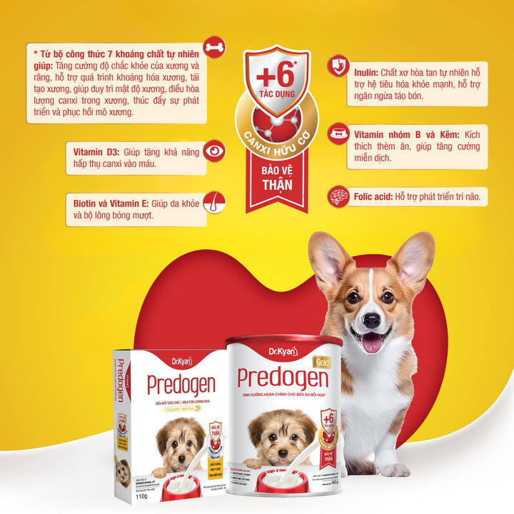 [110G - 400G] Sữa Bột Dr.Kyan Predogen Gold Cho Chó