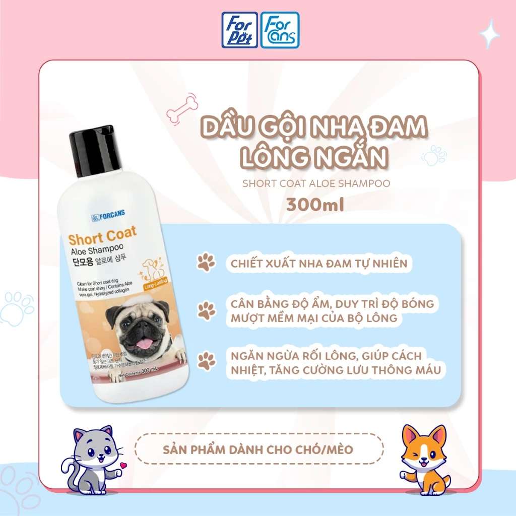 [MINI SIZE 300ML ] Sữa Tắm Forcans Hàn Quốc Chó Mèo
