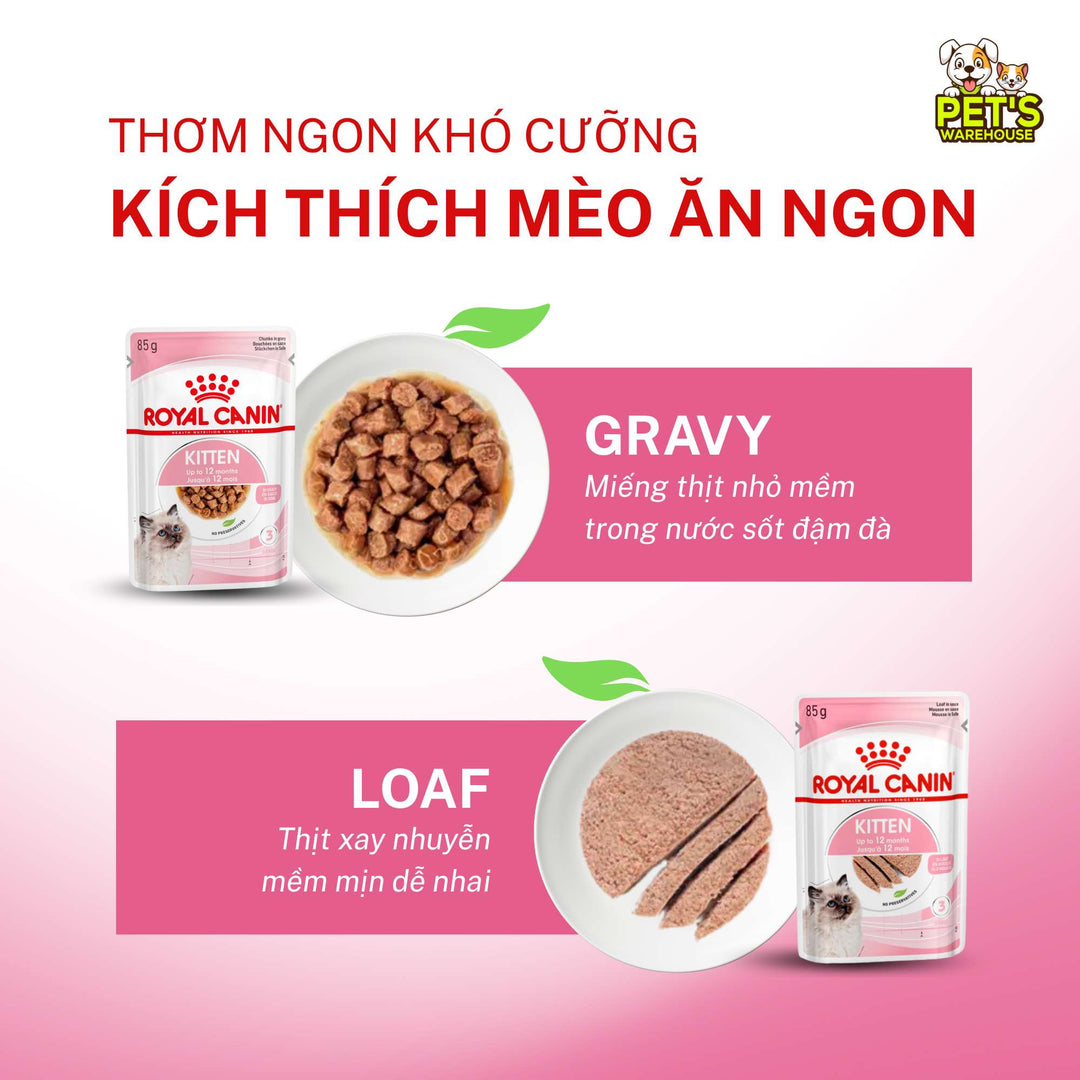[Combo 3 - 12 Gói] Pate Mèo Con Royal Canin Kitten, Gói 85g
