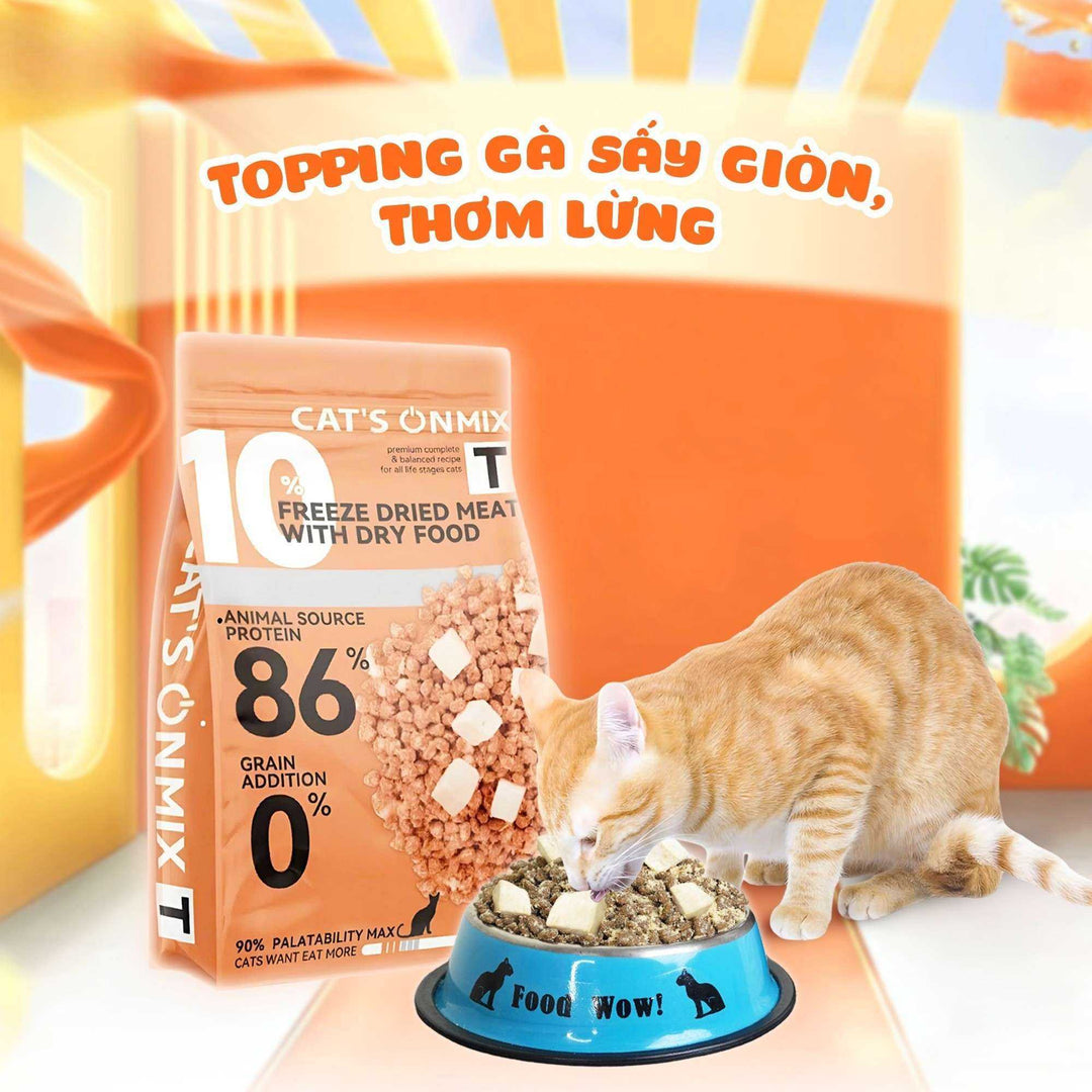 [350G - 1.4KG] Hạt Cho Mèo Cat's On Mix R, Mix T, Có Topping
