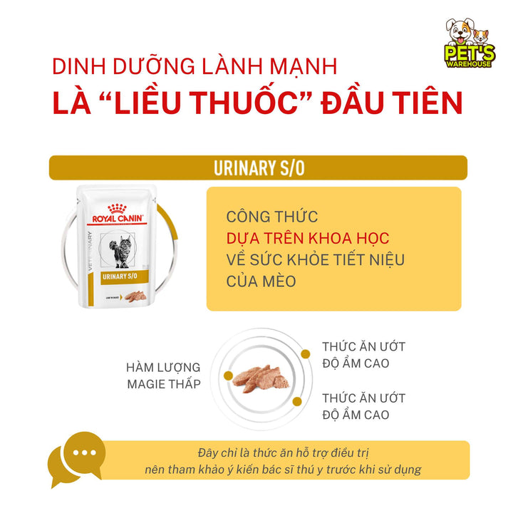 [Combo 3 - 12 Gói] Pate Mèo Royal Canin Urinary S/O, Gói 85g