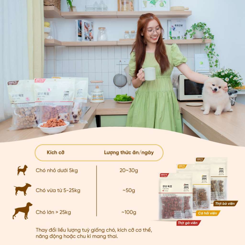 [800G] Snack Bowwow Cube Chó Mọi Lứa Tuổi | Pet's Warehouse