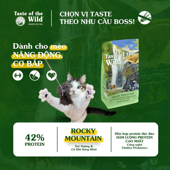 [500G] Hạt Cho Mèo Taste of the Wild Các Loại, Chọn Vị Theo Nhu Cầu Boss