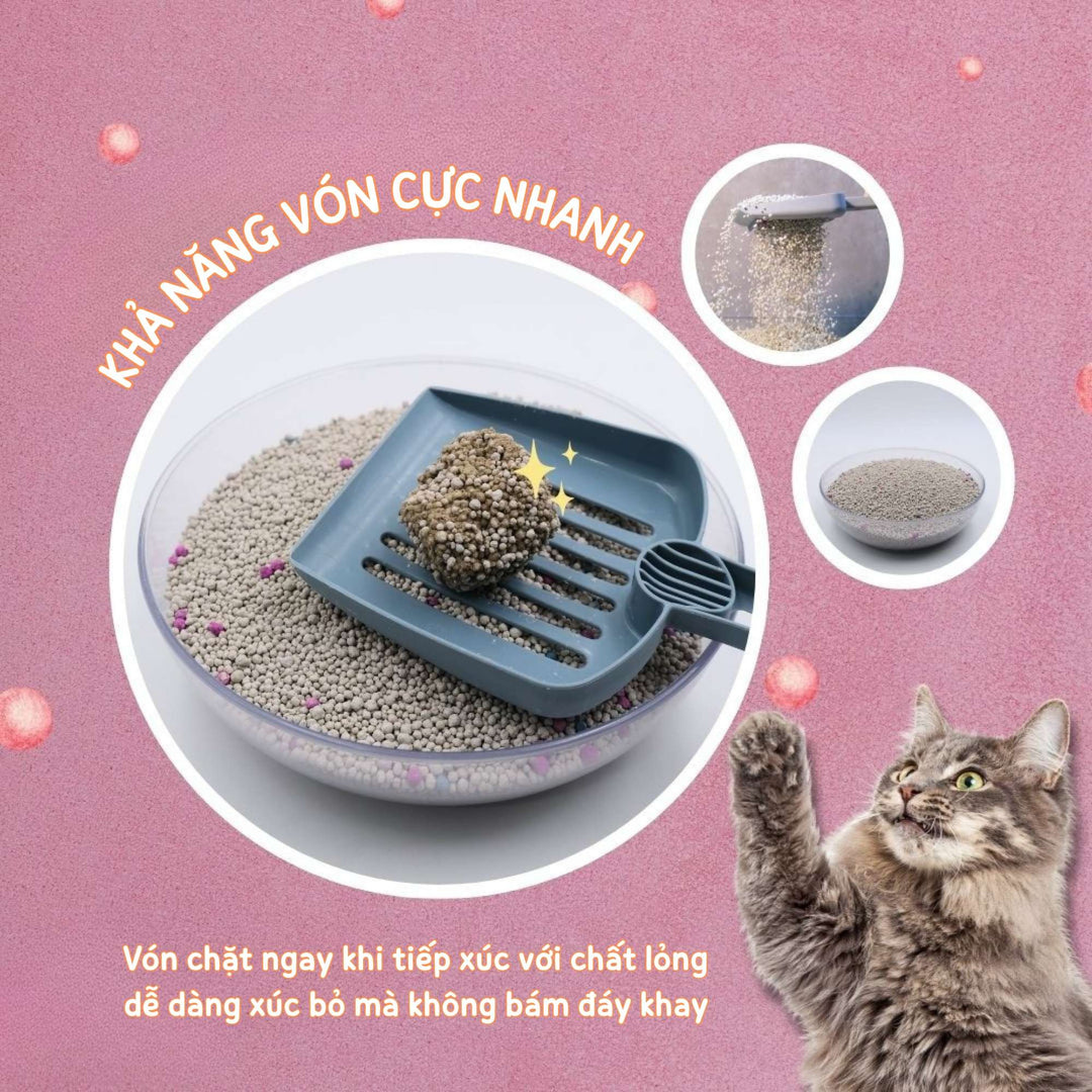 Cát Đất Sét Aatas Vệ Sinh Cho Mèo, 10L
