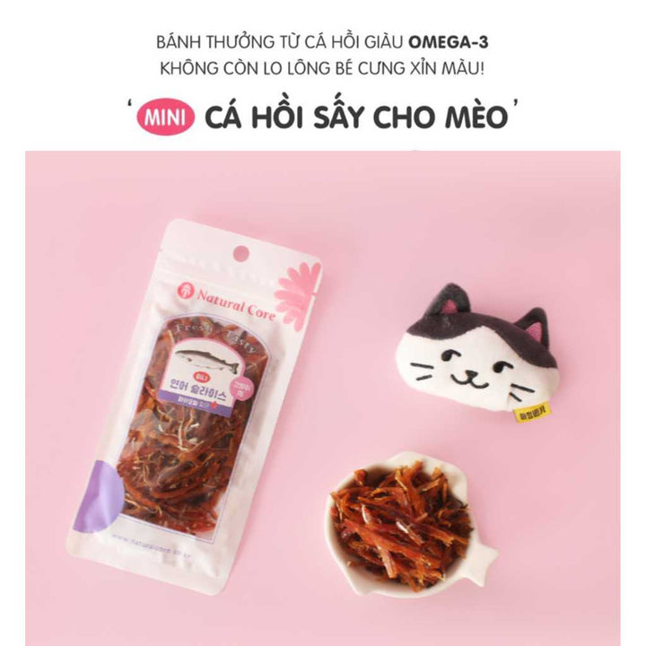 [30G] Snack Natural Core Cá Hồi Sấy Mèo Mọi Lứa Tuổi | Pet's Warehouse