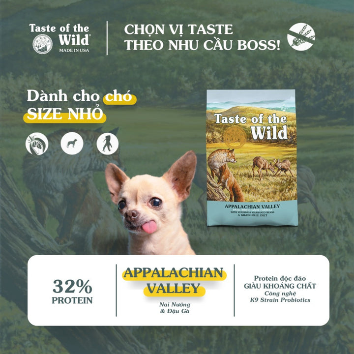 [500g - 2kg] Hạt Cho Chó Taste of the Wild Các Loại, Mọi Lứa Tuổi
