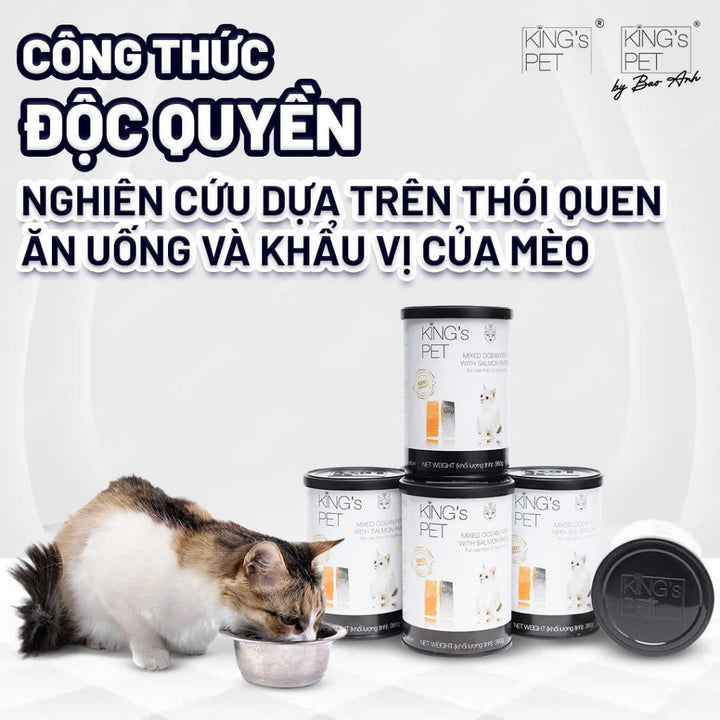 [Combo 4 lon] Pate King's Pet Chó Mèo Mọi Lứa Tuổi 380G