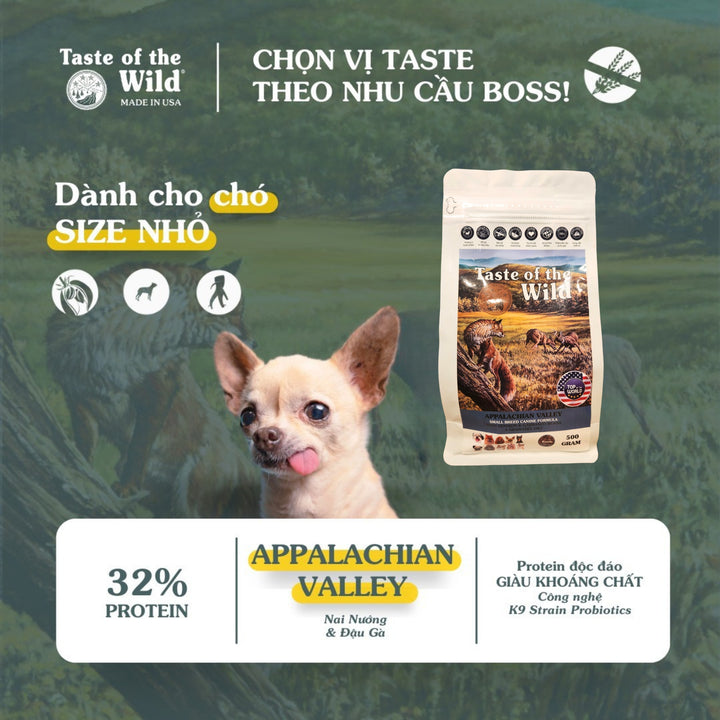 [500G] Hạt Cho Chó Taste of the Wild Các Loại, Chọn Vị Theo Nhu Cầu Boss