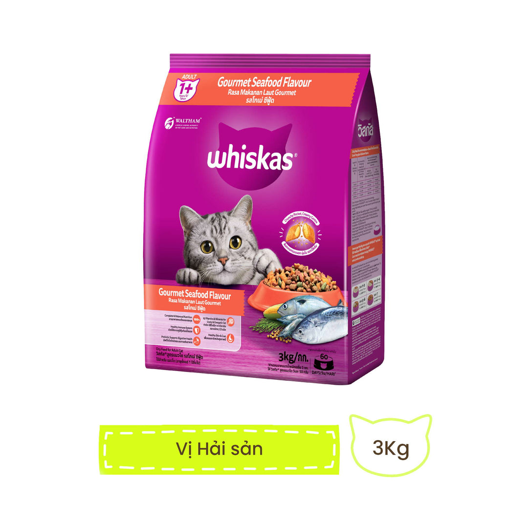 [3KG] Hạt Whiskas Mèo Trưởng Thành