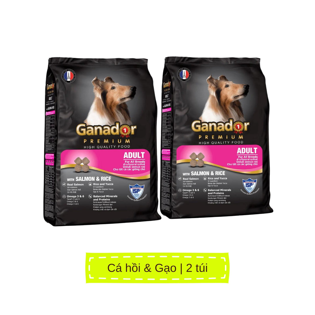 [Combo 2 Gói] Hạt Ganador Cho Chó Mọi Lứa Tuổi – Nhiều Vị Ngon, Túi 3Kg
