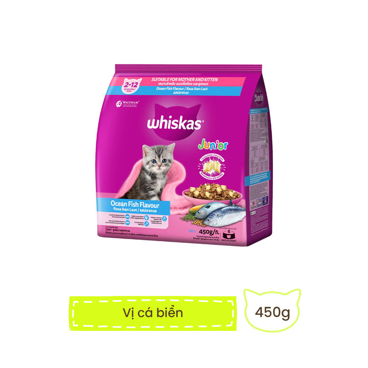 [450G - 1.1KG] Hạt Whiskas Mèo Con 2-12 Tháng